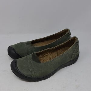 Keen Sterling City Women's Casual Slip-On Flats in Olive Green Size 8